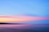 Fototapeta Niebo - Pink and blue sunset at Lake Superior Duluth