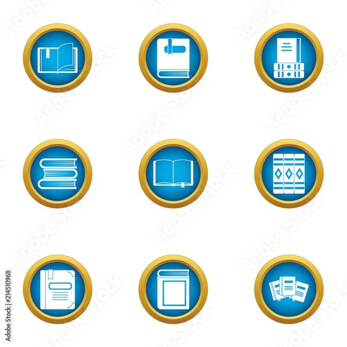 Examination icons set Poster Mural XXL
