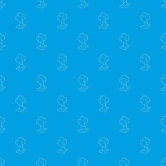 Poster - Cut tree pattern vector seamless blue repeat for any use
