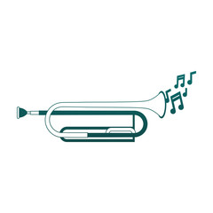 Wall Mural - Trumpet music instrument vector illustration graphic design