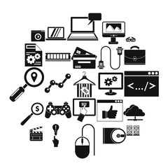 Poster - Mobile tech icons set. Simple set of 25 mobile tech vector icons for web isolated on white background