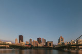 Fototapeta Most - Skyline of Pittsburgh over Allegheny River