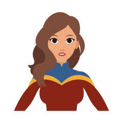 Wall Mural - Super woman cartoon vector illustration graphic design