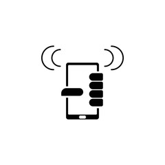 Poster - phone in hand icon. Element of concentration icon for mobile concept and web apps. Detailed phone in hand icon can be used for web and mobile