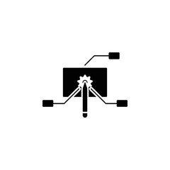 Poster - develop mechanisms icon. Element of concentration icon for mobile concept and web apps. Detailed develop mechanisms icon can be used for web and mobile