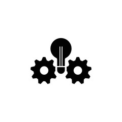 Poster - idea of management icon. Element of concentration icon for mobile concept and web apps. Detailed idea of management icon can be used for web and mobile