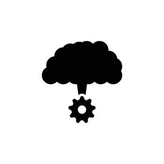 Poster - brain mechanics icon. Element of concentration icon for mobile concept and web apps. Detailed brain mechanics icon can be used for web and mobile