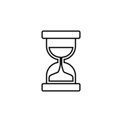 Poster - hourglass icon. Element of sturt up icon for mobile concept and web apps. Thin line hourglass icon can be used for web and mobile