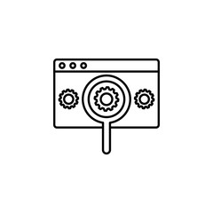 Aufkleber - search for browser settings icon. Element of sturt up icon for mobile concept and web apps. Thin line search for browser settings icon can be used for web and mobile