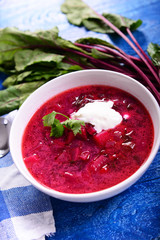 Wall Mural - Beetroot creamy soup