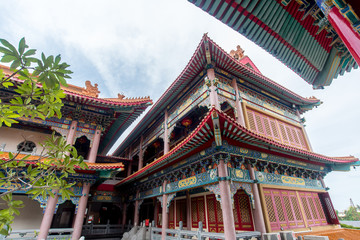 Nonthaburi, Thailand july 21 2018-Chinese temple The Dragon Temple is a landmark sasot na. White Wednesday-attractions in Thailand plant, Lotus, gold country, abang uncovered.