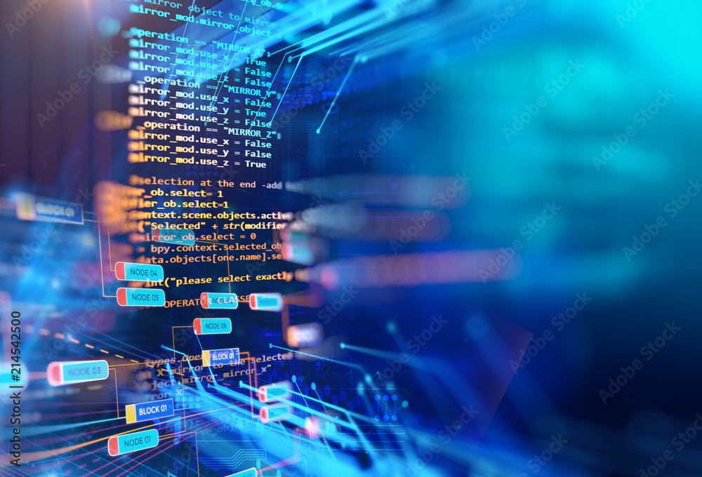Programming code abstract technology background Stock Illustration ...