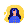 Woman is wearing headphones vector illustration