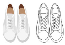 Isolated, White Sneakers