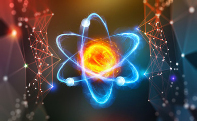 atomic structure. scientific breakthrough. modern scientific research on nuclear fusion. innovations