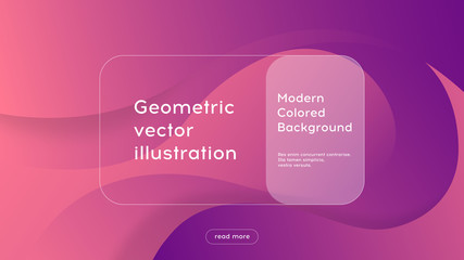 Wall Mural - Landing page, wavy abstract background, vector geometric illustration with modern gradient, eps10