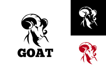 Goat Logo Template Design Vector, Emblem, Design Concept, Creative Symbol, Icon