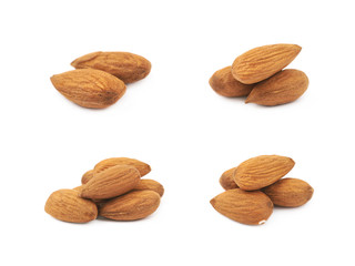 Wall Mural - Pile of almond nuts isolated