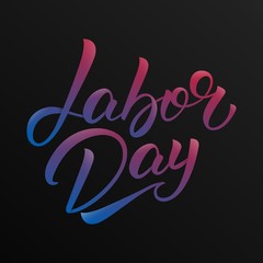 Wall Mural - Labor Day. Hand lettering design for USA Labor Day