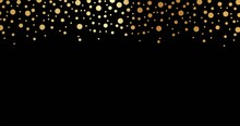 Beautiful Festive Background With Falling Gold Circles Vector