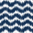 Ikat ornament. Tribal Waves pattern in Aztec style. Hand Drawn folklore seamless pattern