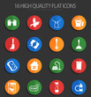 © ayax - cleaning company 16 flat icons