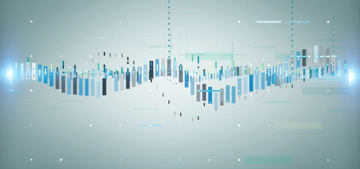 Poster - business stock exchange trading data information isolated on a background