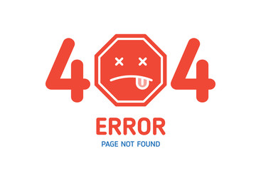 Poster - 404  error page not found design template for website