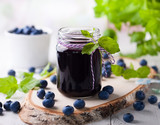 Fototapeta  - Blueberry jam