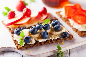 Poster - Healthy sandwiches with berry