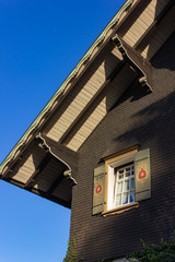 Wall Mural - allgaeu bavarian wooden town house facade