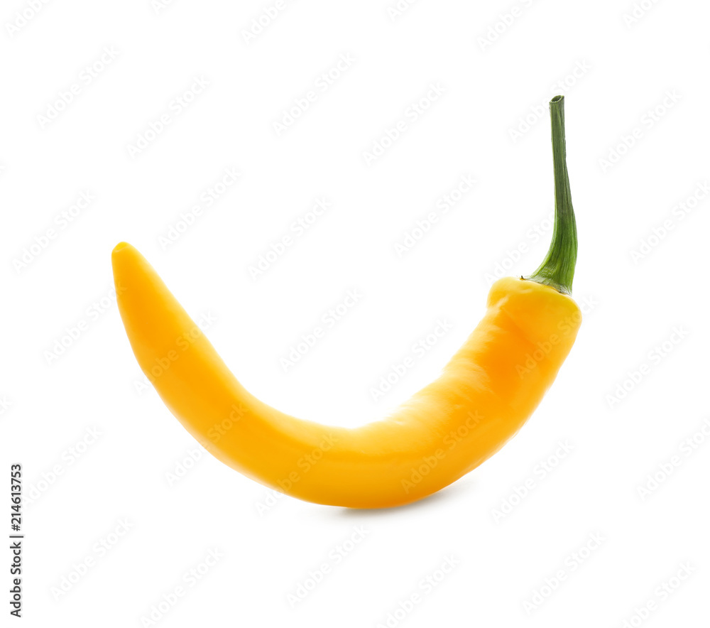 Fresh hot chili pepper on white background