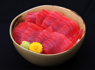 Japanese raw Maguro bluefin tuna on rice