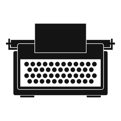 Poster - Vintage typewriter icon. Simple illustration of vintage typewriter vector icon for web design isolated on white background
