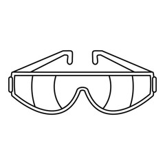Poster - safety glasses icon. outline illustration of safety glasses vector icon for web design isolated on w