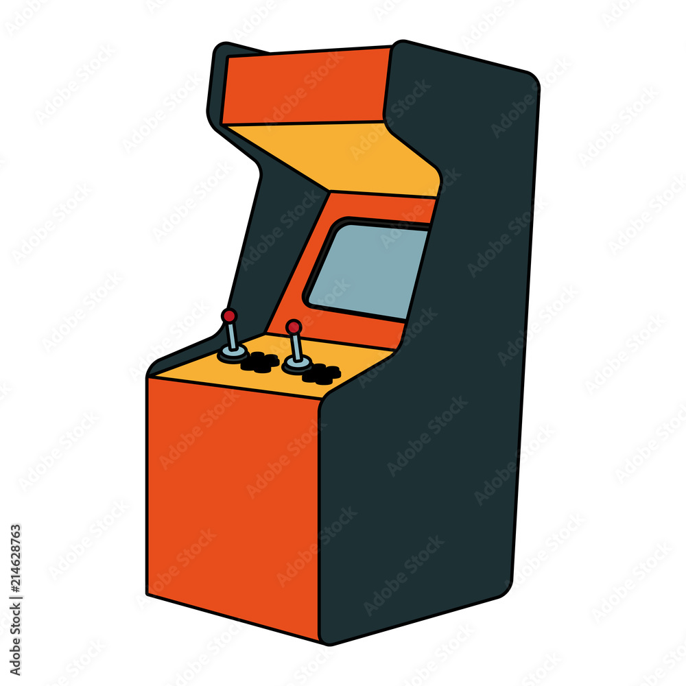 Retro arcade videogame vector illustration graphic design