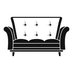 Poster - Leather sofa icon. Simple illustration of leather sofa vector icon for web design isolated on white background