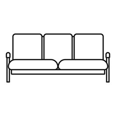 Poster - retro sofa icon. outline illustration of retro sofa vector icon for web design isolated on white bac