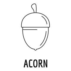 Poster - acorn icon. outline illustration of acorn vector icon for web design isolated on white background