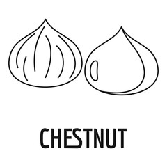 Poster - Chestnut icon. Outline illustration of chestnut vector icon for web design isolated on white background