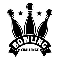 Poster - bowling challenge logo. simple illustration of bowling challenge vector logo for web design isolated