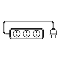 Poster - extension cord icon. outline illustration of extension cord vector icon for web design isolated on w