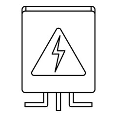 Poster - electrical box icon. outline illustration of electrical box vector icon for web design isolated on w