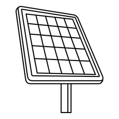 Poster - solar panel icon. outline illustration of solar panel vector icon for web design isolated on white b