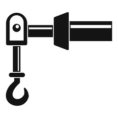 Poster - Hook crane icon. Simple illustration of hook crane vector icon for web design isolated on white background