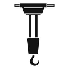Poster - Lifting crane icon. Simple illustration of lifting crane vector icon for web design isolated on white background