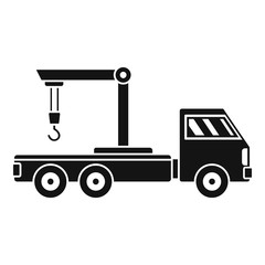 Sticker - Crane truck icon. Simple illustration of crane truck vector icon for web design isolated on white background