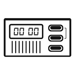 Poster - retro digital clock icon. simple illustration of retro digital clock vector icon for web design isol
