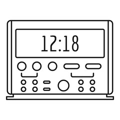 Poster - Digital clock icon. Outline illustration of digital clock vector icon for web design isolated on white background