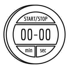Poster - digital stopwatch icon. outline illustration of digital stopwatch vector icon for web design isolate